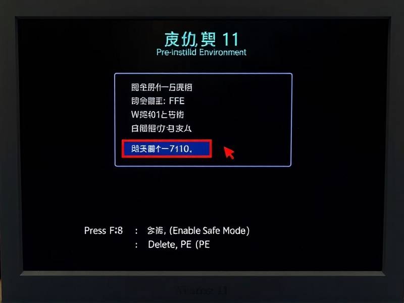 电脑开机系统选择怎么删除pe win11