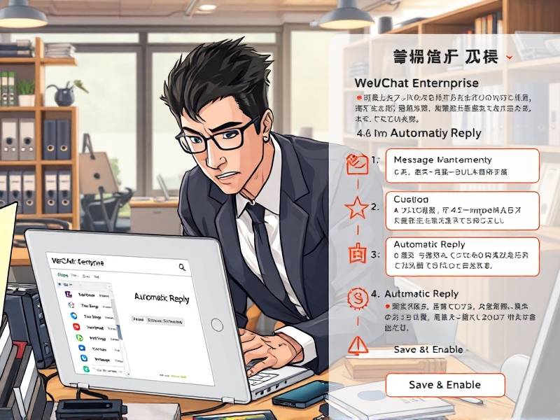 企业微信设置自动回复